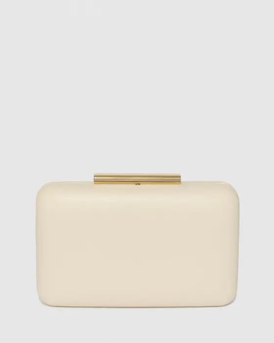 Ivory Cassie Rectangle Hardcase Clutch Bag