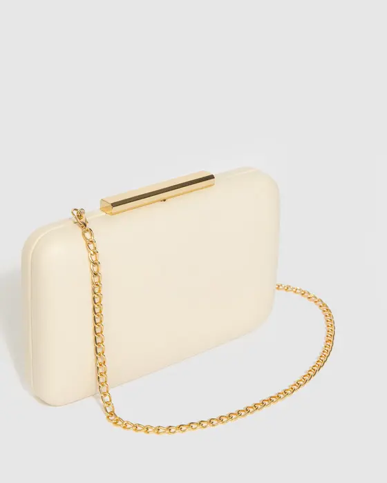 Ivory Cassie Rectangle Hardcase Clutch Bag — view 3