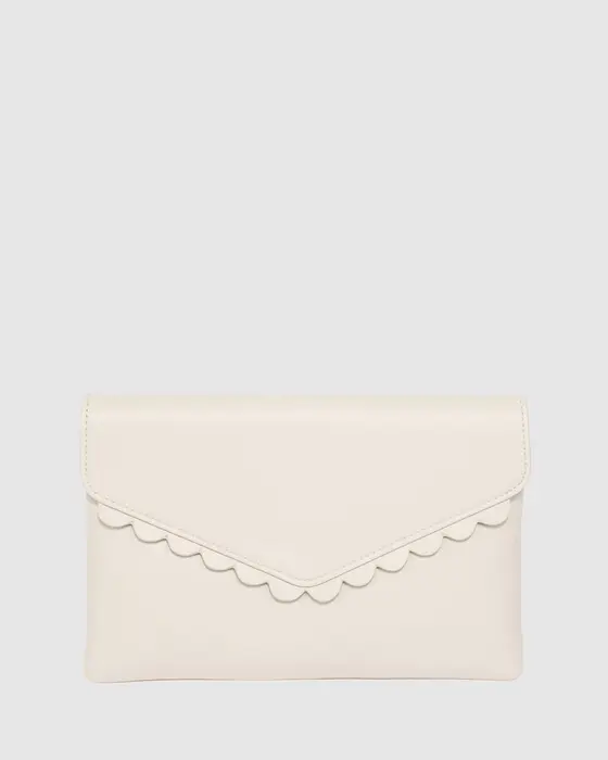 Nude Jordana Scallop Clutch Bag