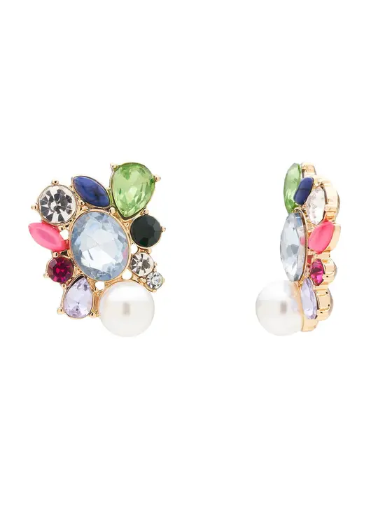PEARL COLLAGE CLUSTER EARRING — view 3