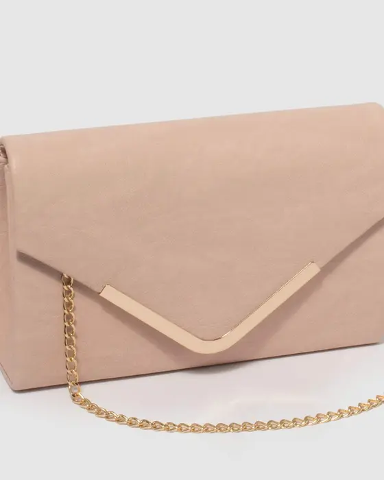 Pink Lila Envelope Clutch Bag — view 3