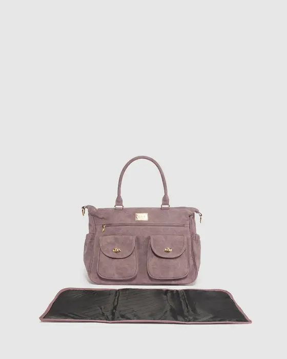 Purple Double Pocket Baby Tote — view 3