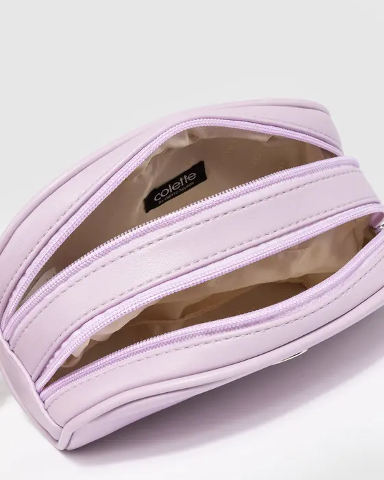 Purple Double Pouch Cosmetic Case — view 3
