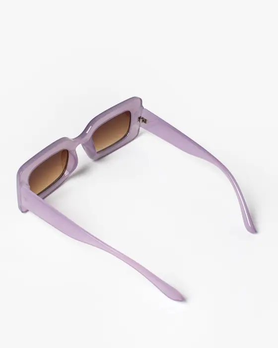 Purple Rectangle Plain Sunglasses — view 3