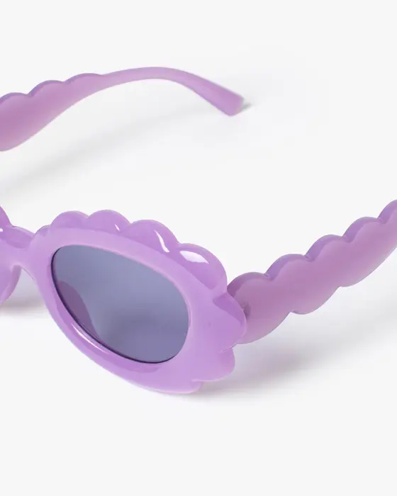 Purple Scalloped Edge Sunglasses — view 3