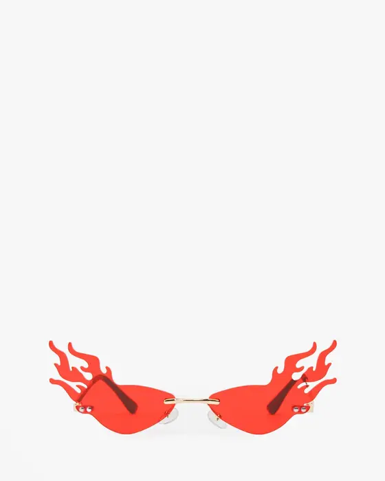 Red Cool Flame Look Sunglasses