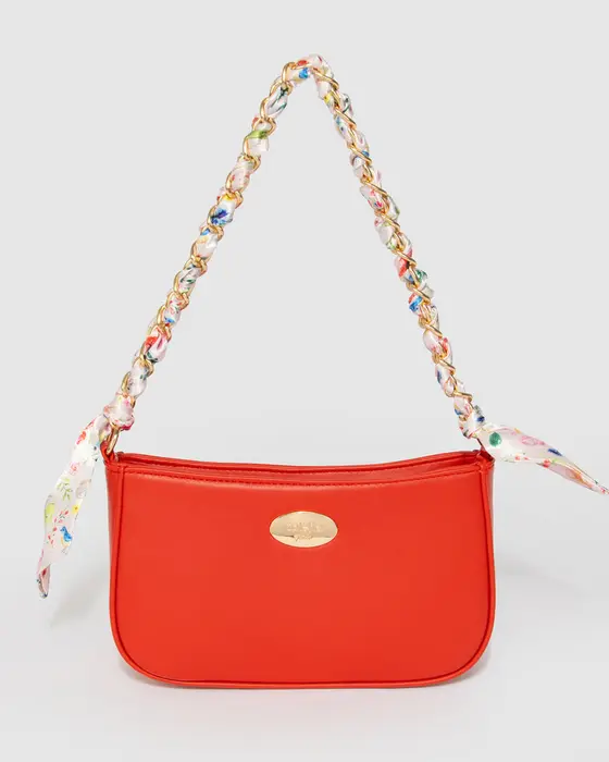 Red Frankie Scarf Junior Shoulder Bag