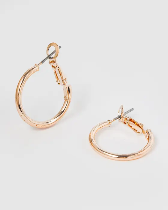 Rose Gold Fine Hoop Earrings