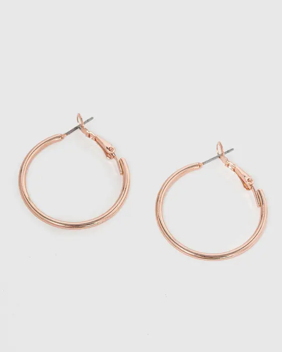 Rose Gold  Fine Hoop Earrings