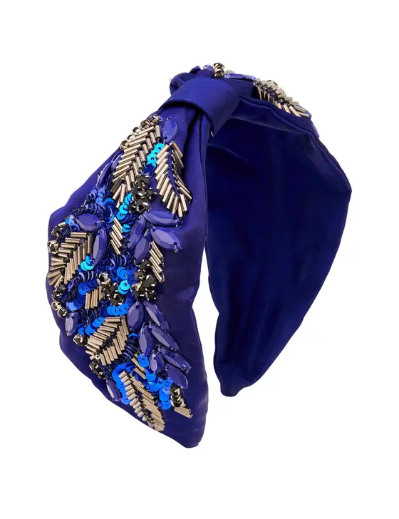SATIN FEATHER SOFT FORM HEADBAND — view 3