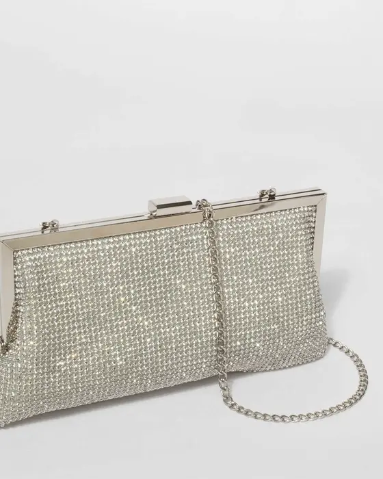 Silver Arya Clutch Bag — view 3