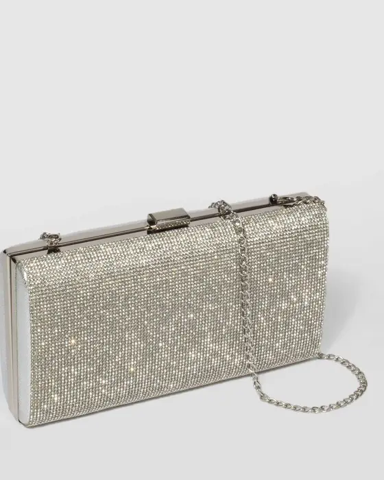Silver Margot Hardcase Clutch Bag — view 3