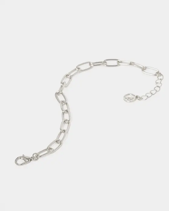 Silver Paperclip Chain Bracelet