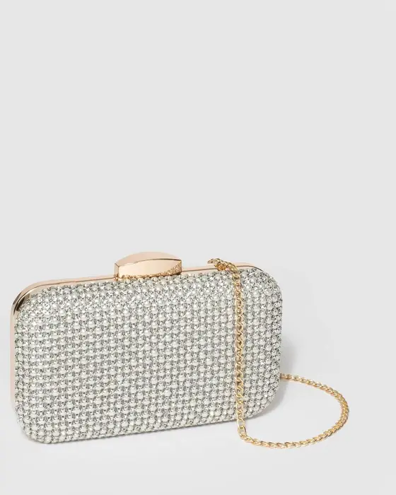 Silver Penelope Hardcase Clutch Bag — view 3