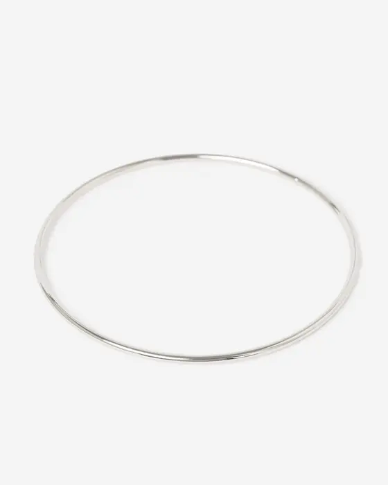 Silver Thin Metal Bangle Bracelet