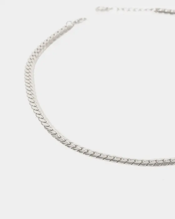Silver Wheat Chain Necklace — view 3