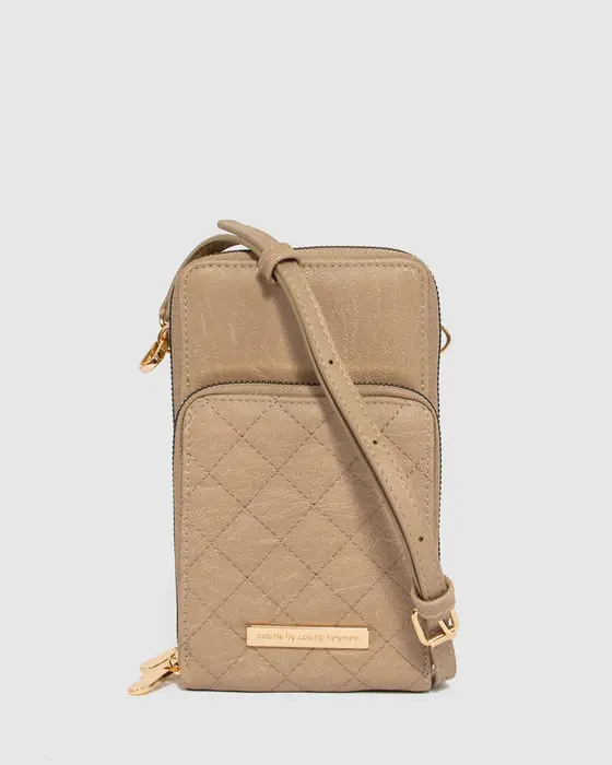 Taupe Koni Phone Crossbody Bag