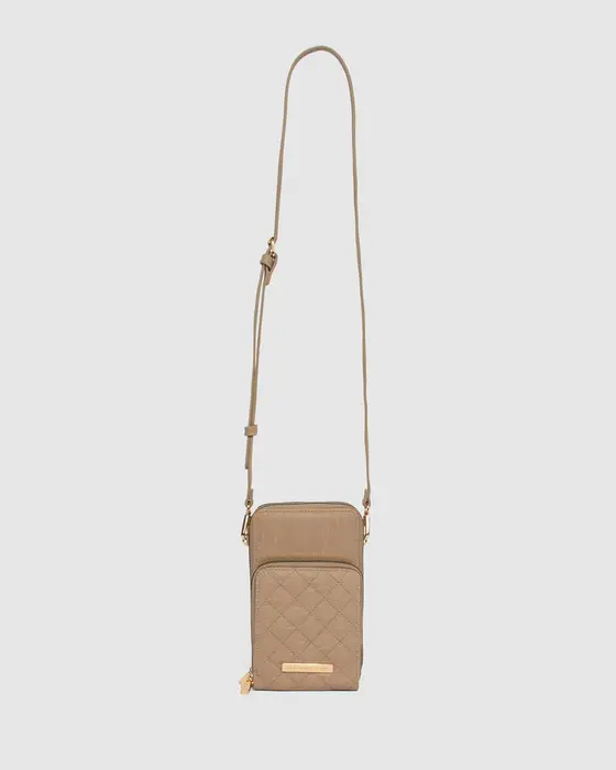 Taupe Koni Phone Crossbody Bag — view 3