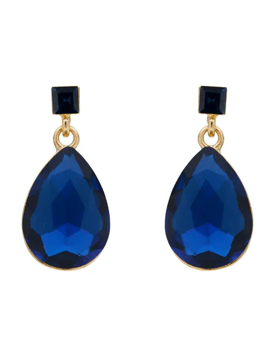 TEARDROP & SQUARE COLOUR EARRING