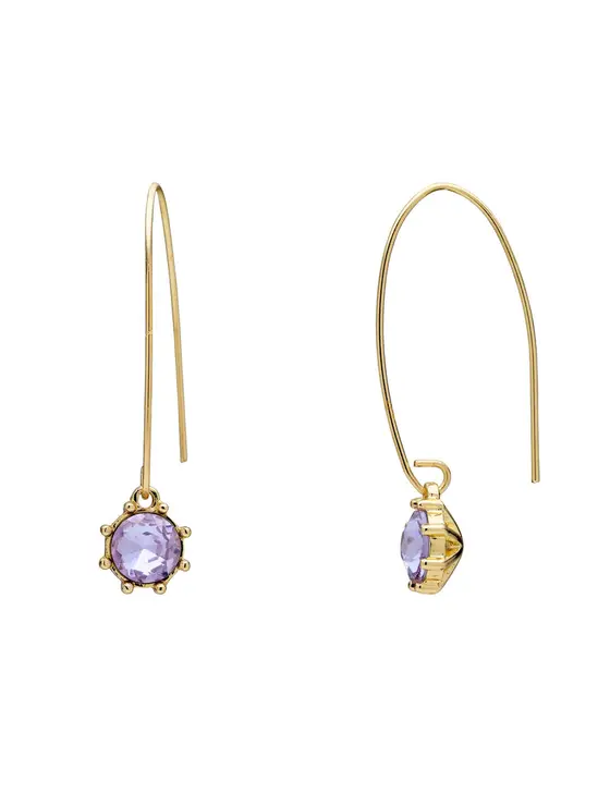 THISTLE FLOWER LONG DROP EARRING — view 3