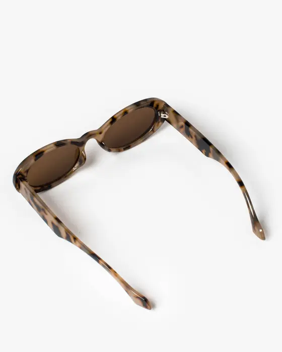 Tortoiseshell Oval Plain Sunglasses — view 3