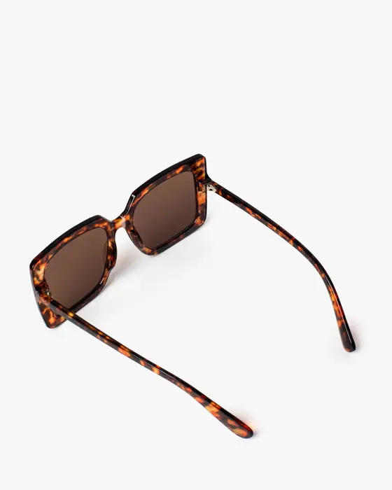 Tortoiseshell Square Print Sunglasses — view 3