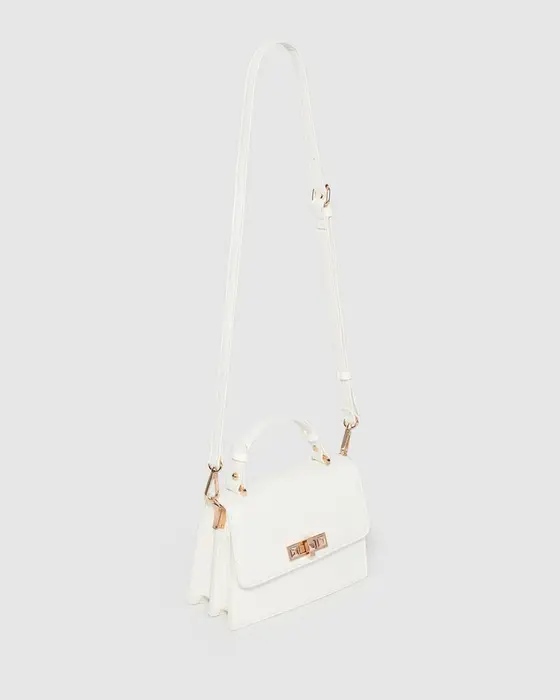 White Angelika Top Handle Bag — view 3
