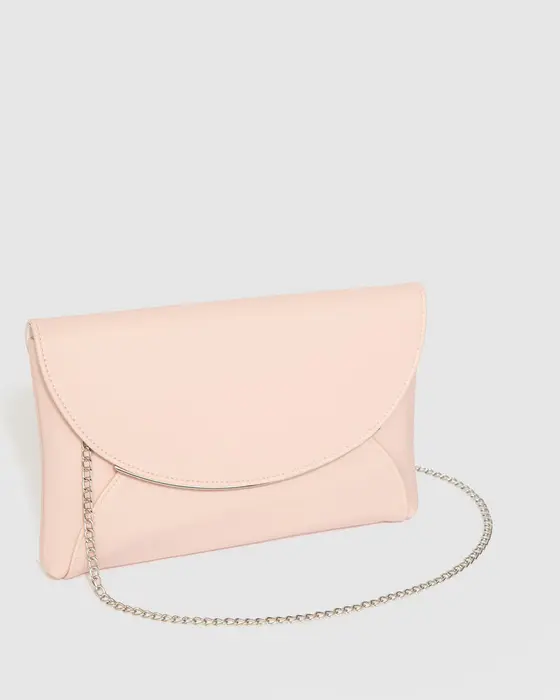 Pink Dalila Envelope Clutch Bag — view 3