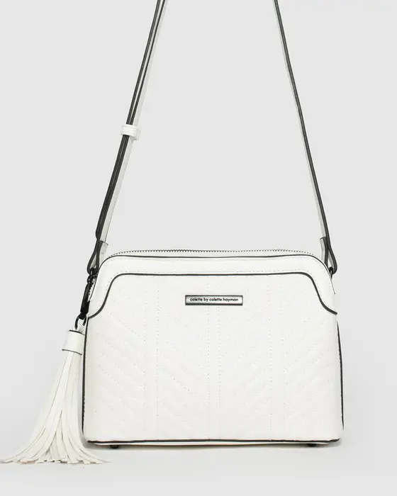White Joanna Crossbody Bag