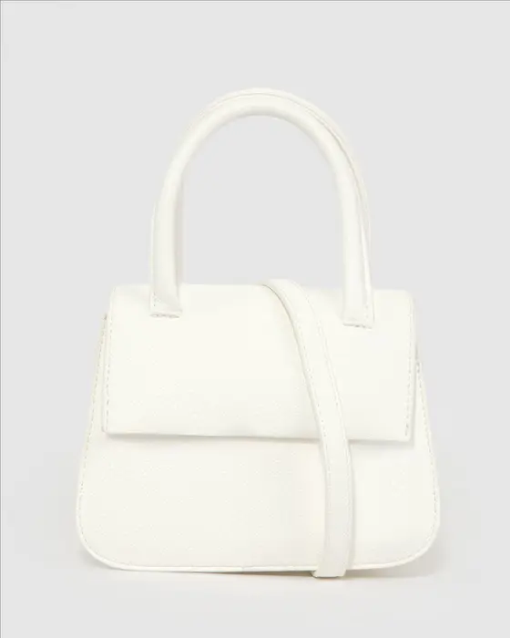 White Olivia Double Handle Mini Bag β view 3