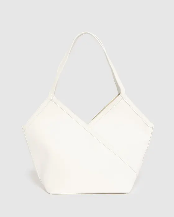 White Tia Large Slouch Bag